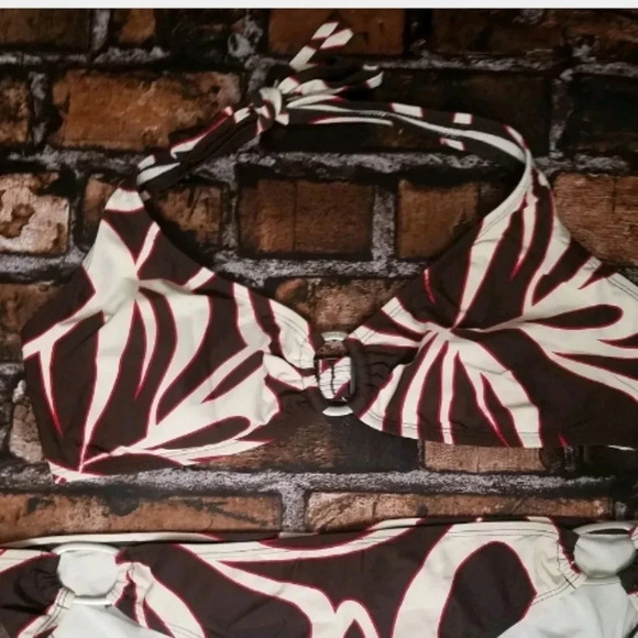 Jantzen 2pc Ring Bikini Swimsuit Size 14 Halter - Picture 7 of 7